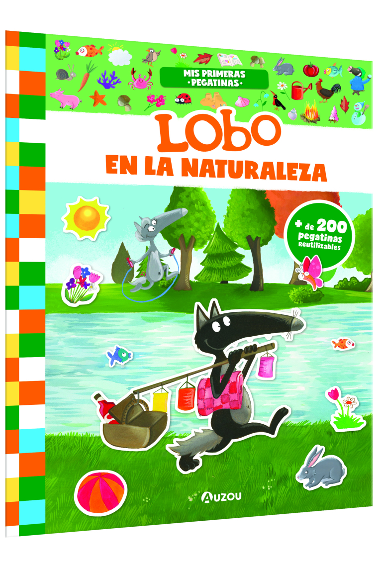 Mis primeras pegatinas - Lobo - En la naturaleza.