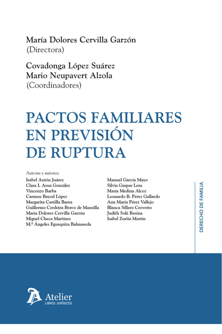 PACTOS FAMILIARES EN PREVISION DE RUPTURA