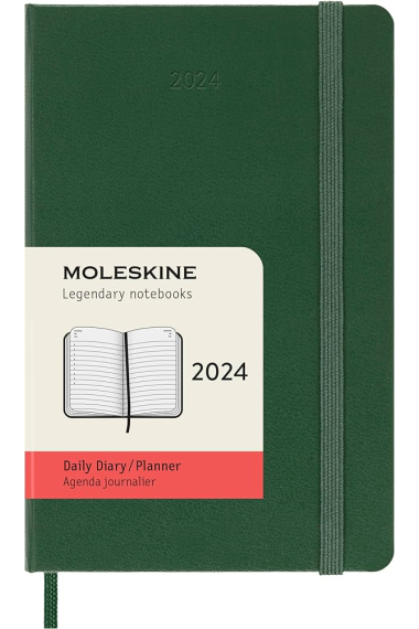 Moleskine* Agenda Diaria 12 meses Pocket (cartoné-verde)