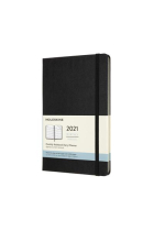 Moleskine* Agenda-Cuaderno Mensual 12 meses Large (cartoné-negra)