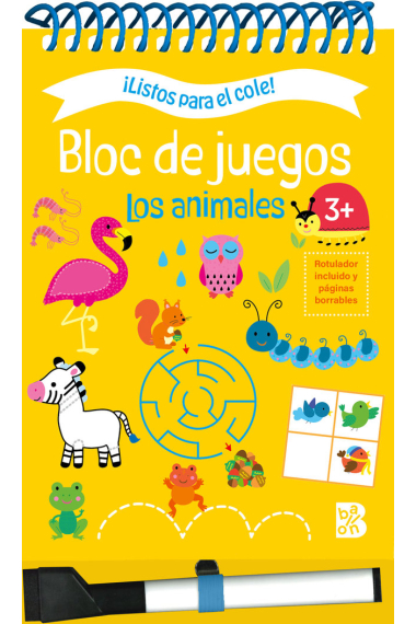 LISTOS PARA EL COLE BLOC DE JUEGOS LOS ANIMALES +3