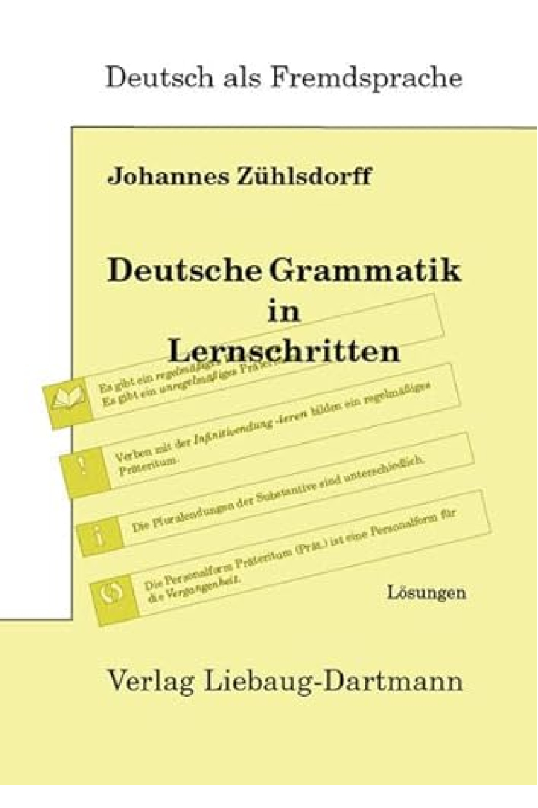 Deutsche Grammatik in Lernschritten Lösungsbuch