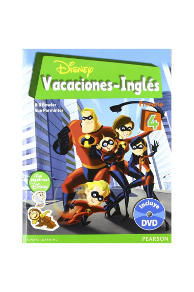 Vacaciones Disney Inglés 4º Primaria + DVD