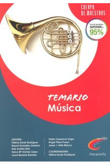 Temario Música. Oposiciones. Cuerpo de maestros