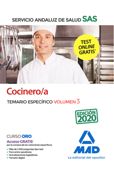 Cocinero/a del Servicio Andaluz de Salud. Temario específico volumen 3