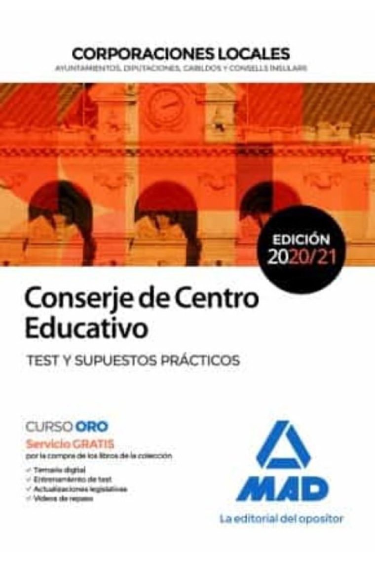 CONSERJE DE CENTRO EDUCATIVO DE CORPORACIONES LOCALES. TEST