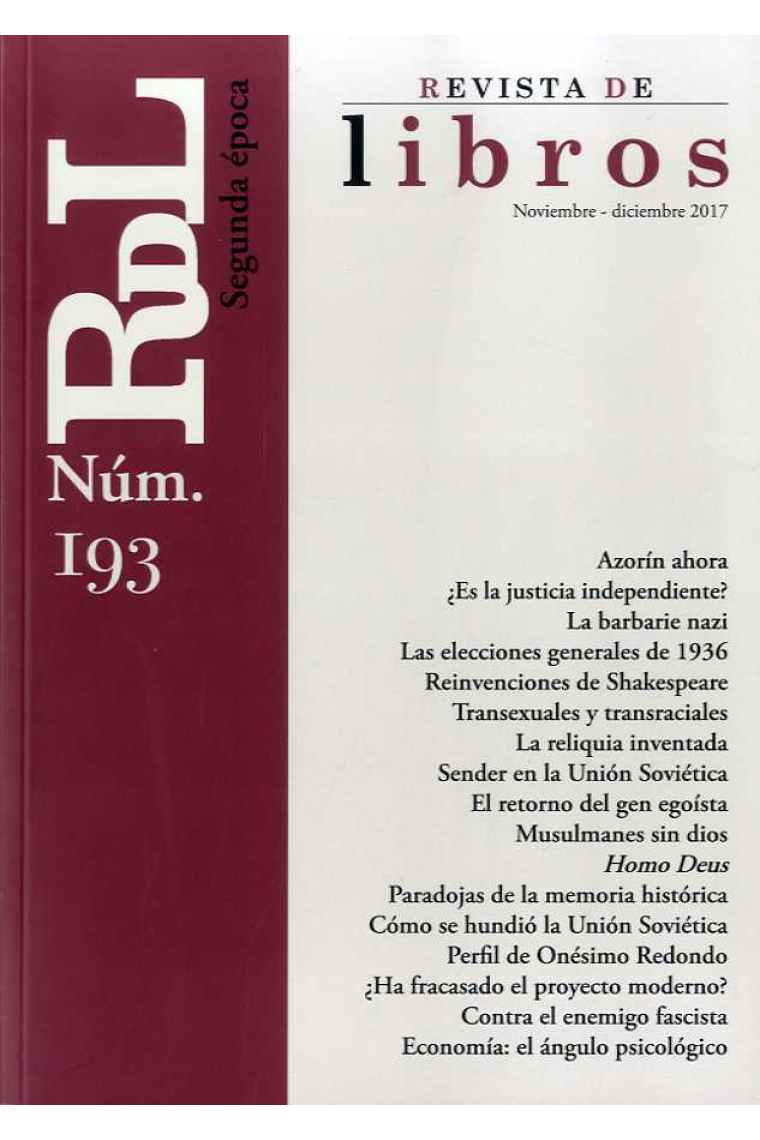 Revista de libros nº 193 (Noviembre-Diciembre 2017)