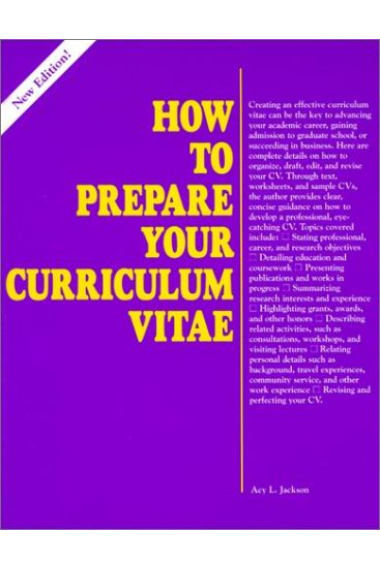 How to prepare your curriculum vitae