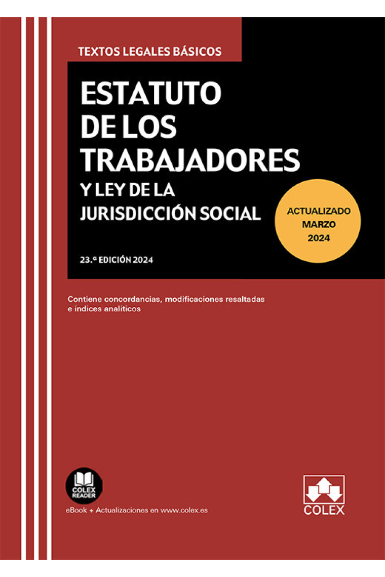 ESTATUTO TRABAJADORES Y LEY JURISDICCION SOCIAL 23ª ED