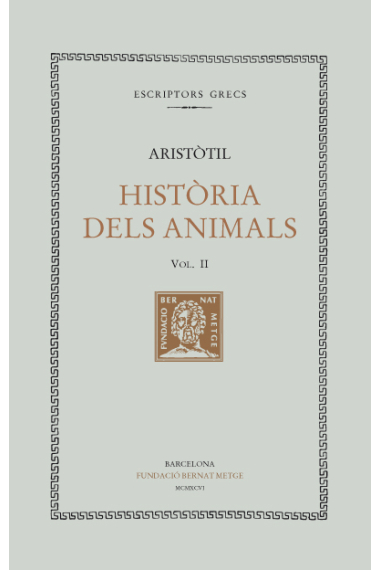 Història dels animals, vol. II (llibres V-VII)