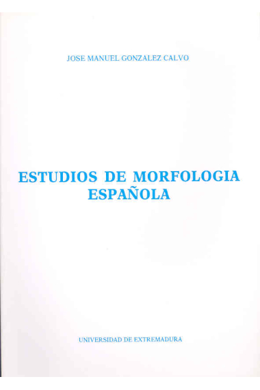 Estudios de morfología española