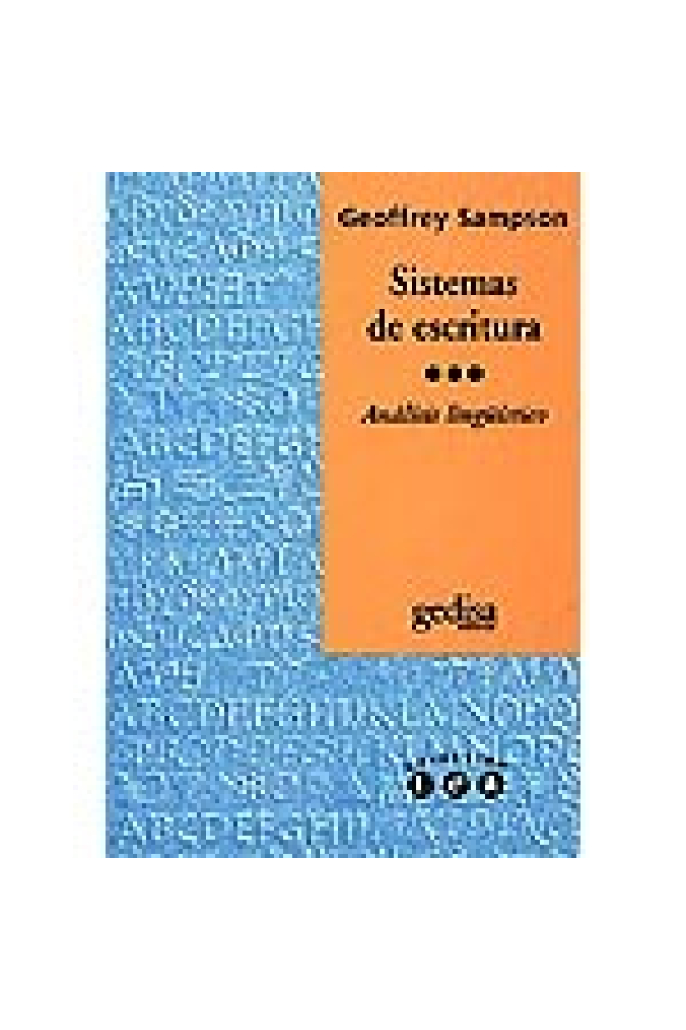 Sistemas de escritura. Análisis lingüístico