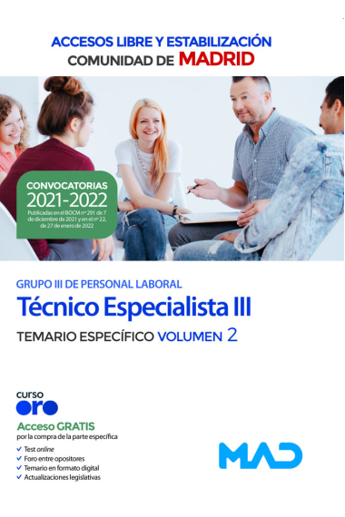 TECNICO ESPECIALISTA III (GRUPO III) DE LA COMUNIDAD DE MADR