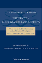 Wittgenstein: rules, grammar and necessity (Essays and exegesis 185-242)