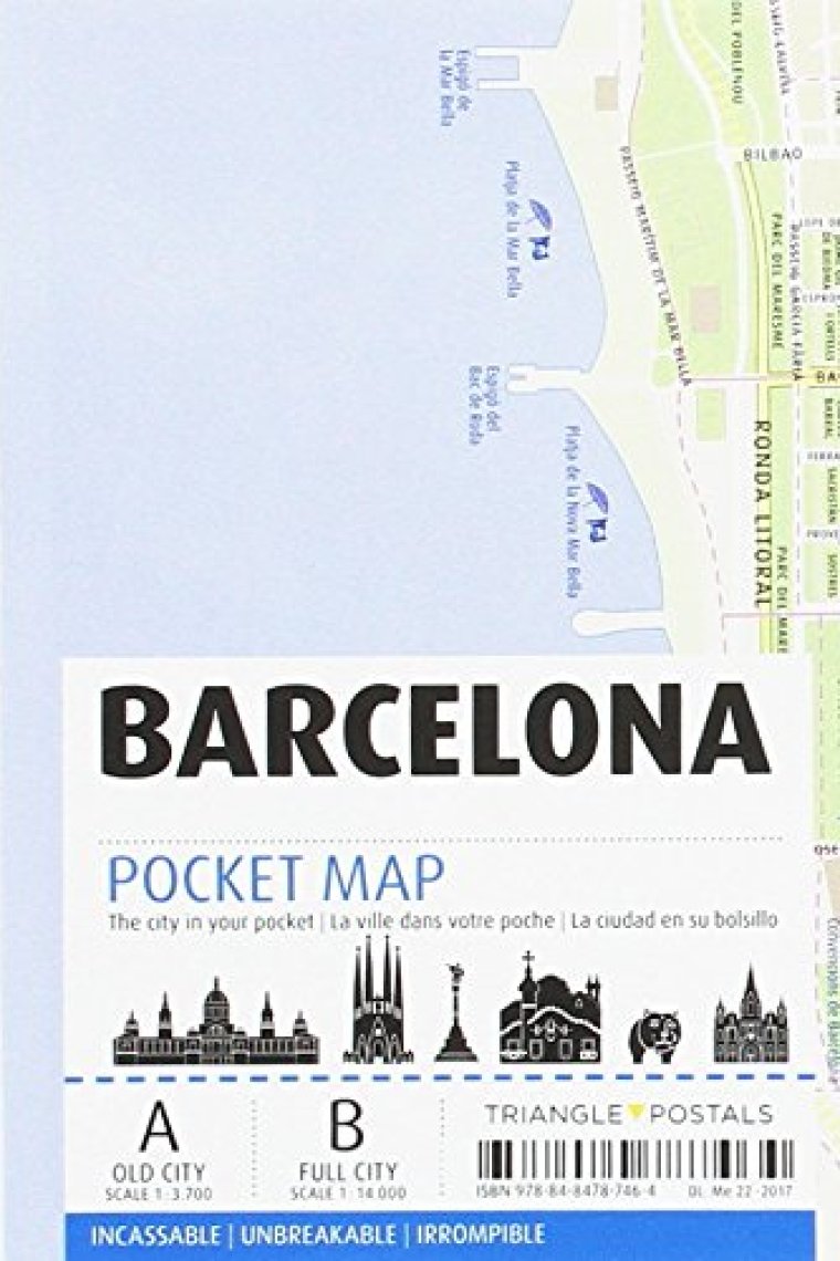 Barcelona. Pocket Map irrompible