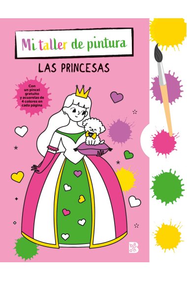 MI TALLER DE PINTURA CON PINCEL Y ACUARELAS - PRINCESAS