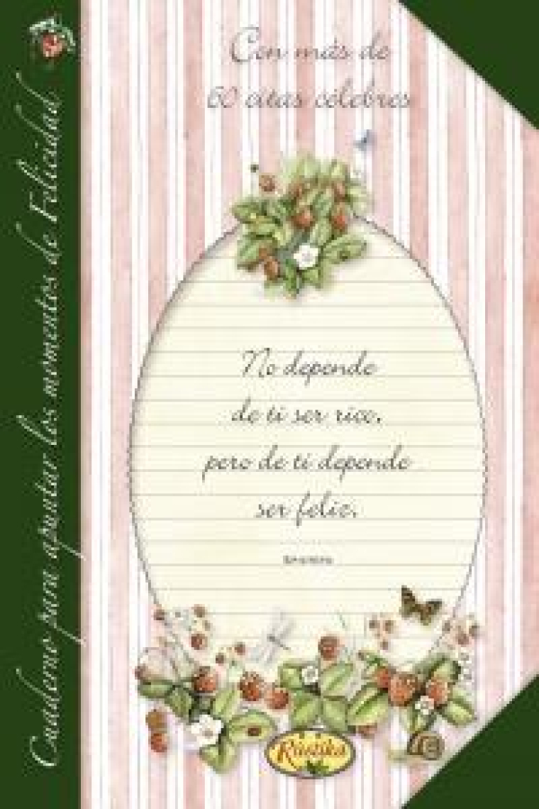 Cuaderno para apuntar los momentos de felicidad