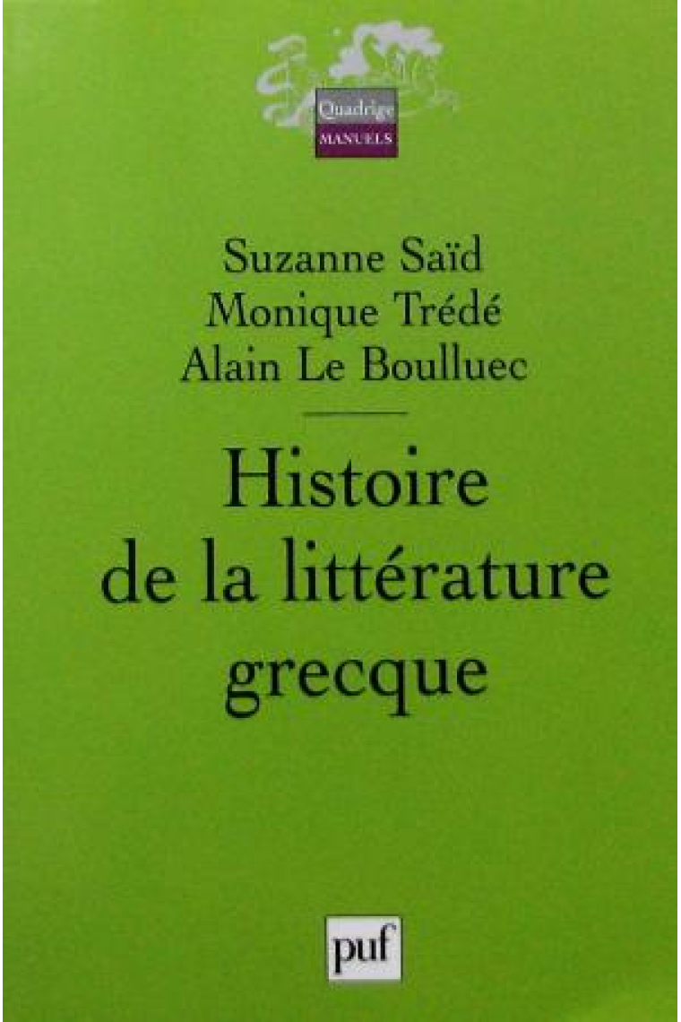 Histoire de la littérature grecque