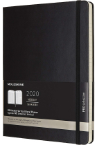 Moleskine* Agenda 12 meses PRO Semanal Vertical XLarge (cartoné-negra)