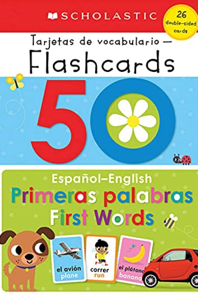 50 Spanish-English First Words: Scholastic Early Learners (Flashcards)