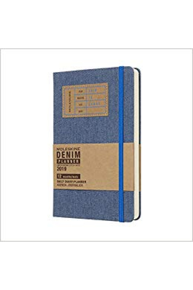 Moleskine* Agenda Diaria 12 meses Large DENIM (cartoné-tejano)