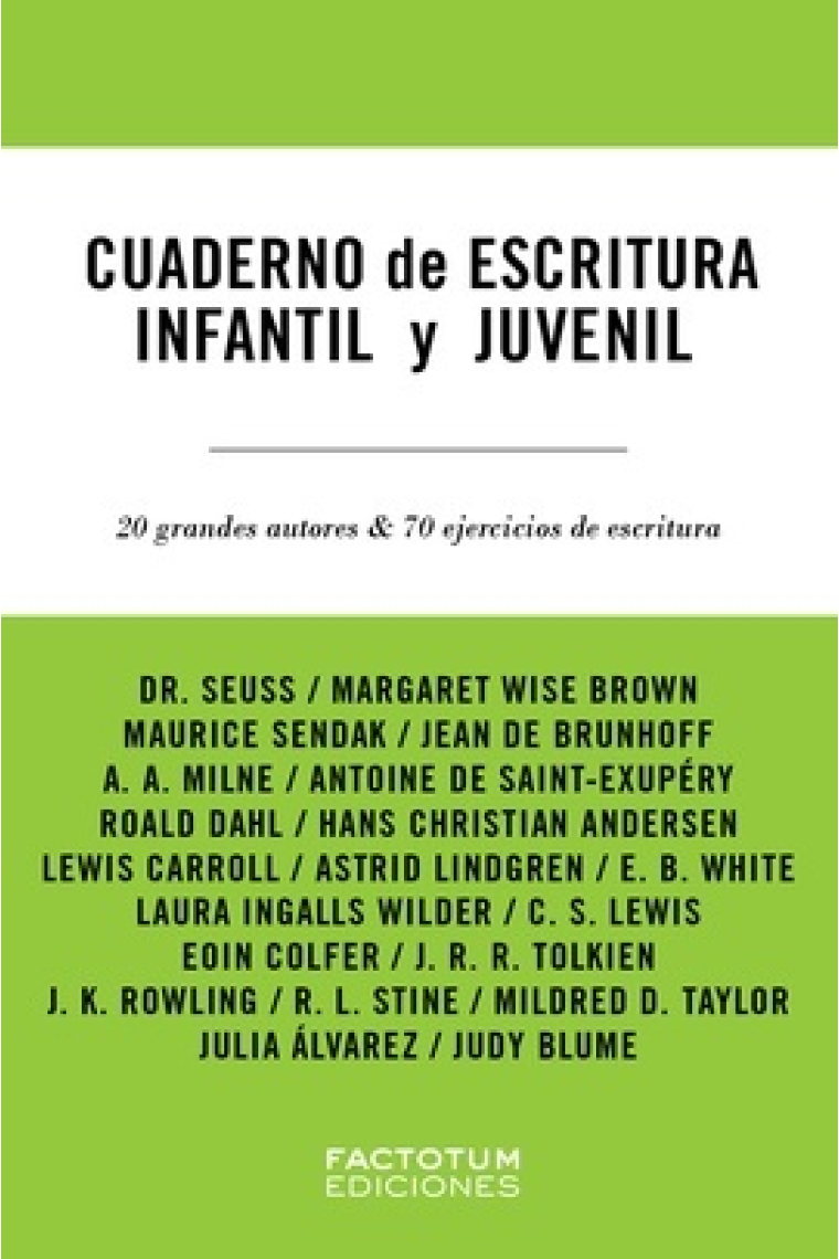 Cuaderno de escritura infantil y juvenil: 20 grandes & 70 ejercicios de escritura