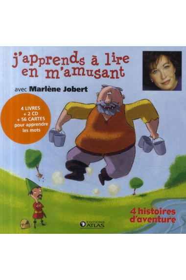 Coffret J'apprends à lire en m'amusant. 4 histoires d'aventure CD 56 cartes-mots