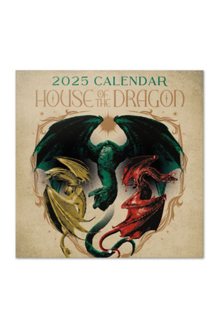 CALENDARIO 2025 30X30 JUEGO DE TRONOS LA CASA DEL DRAGON