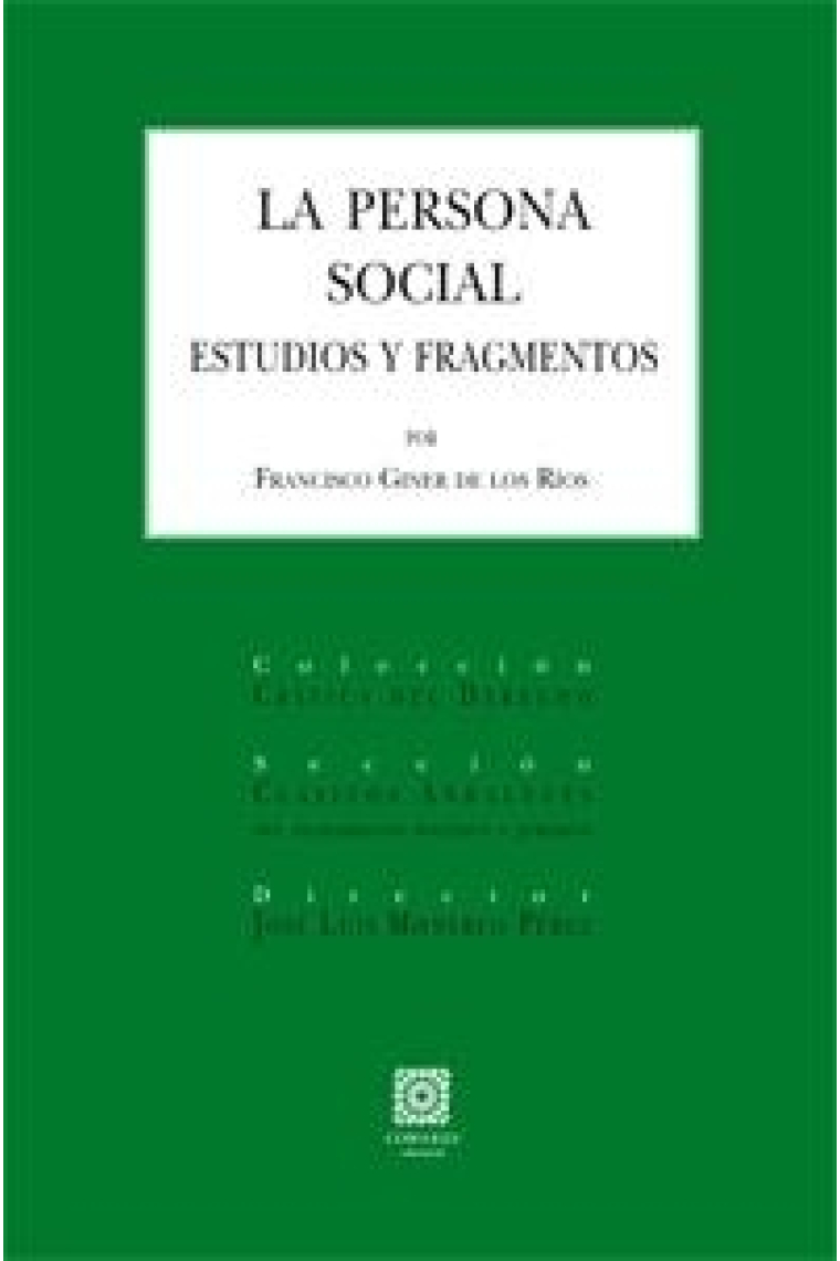 La persona social. Estudios y fragmentos