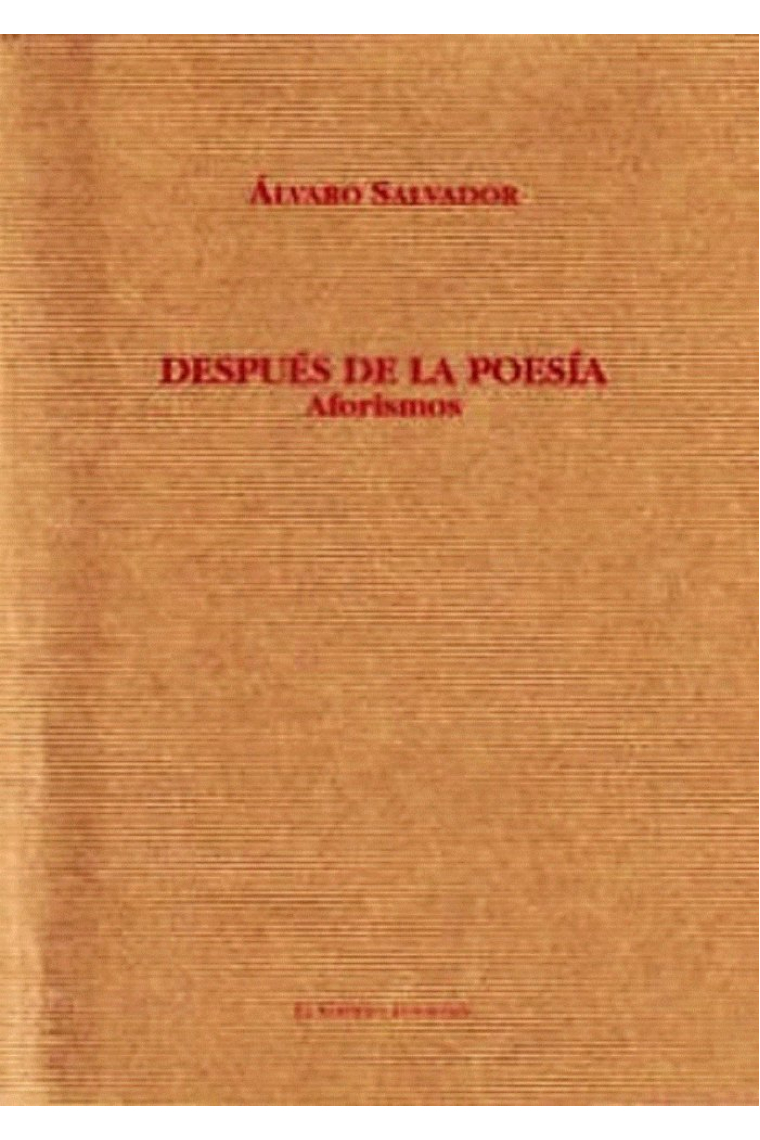 DESPUES DE LA POESIA