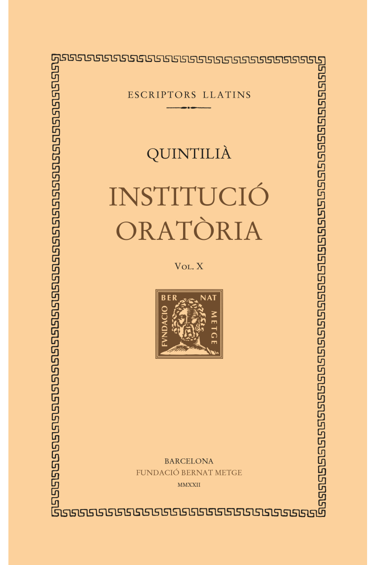 Institució oratòria (vol. X). Llibre XI