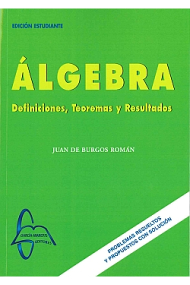 Álgebra. Definiciones, teoremas y resultados