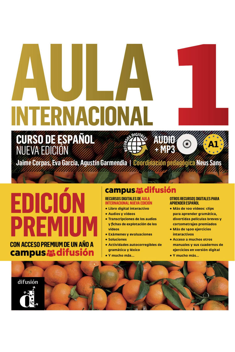 Aula internacional 1 (A1) Nueva edición. Libro del alumno + CD MP3 + Acceso Premium a Campus Difusión