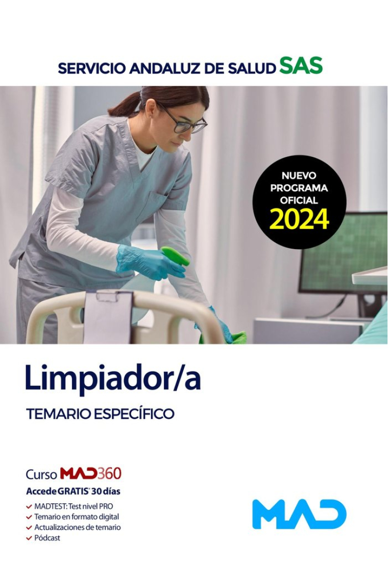 LIMPIADOR/A TEMARIO ESPECIFICO SERVICIO ANDALUZ SALUD SAS