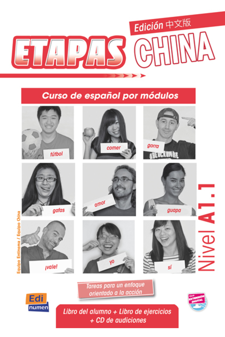 Etapas. Edición China. Nivel A1.1 - Libro del alumno + Libro de ejercicios + CD audio.