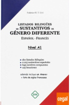 Doble listado bilingüe de sustantivos de género diferente. Español-Francés