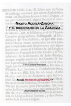 Niceto Alcalá-Zamora y el Diccionario de la Academia