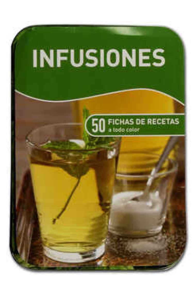 Infusiones. Caja de 50 fichas de recetas a todo color