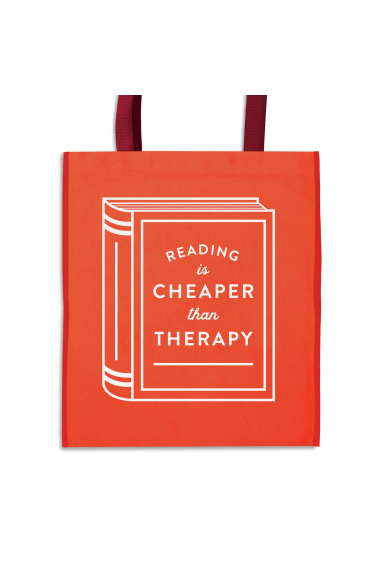 Reading is Cheaper Than Therapy Reusable Shopping Bag