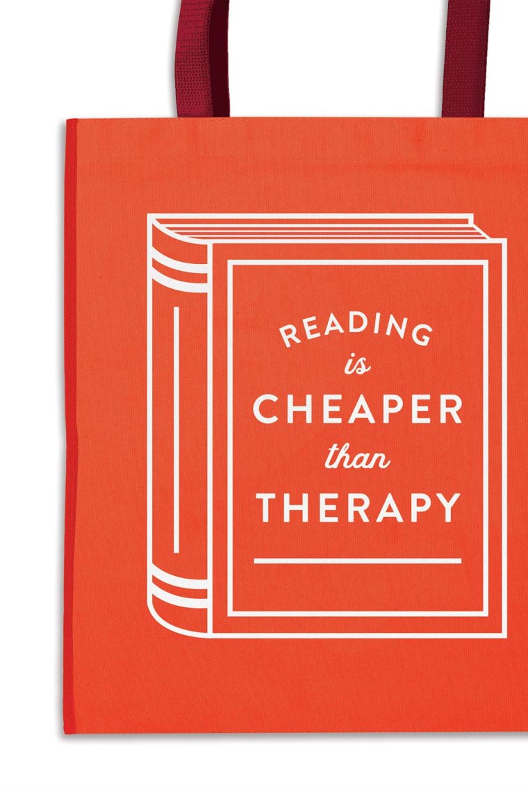 Reading is Cheaper Than Therapy Reusable Shopping Bag