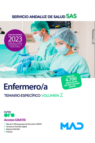 ENFERMERO/A SERVICIO ANDALUZ SALUD TEMARIO ESPECIFICO