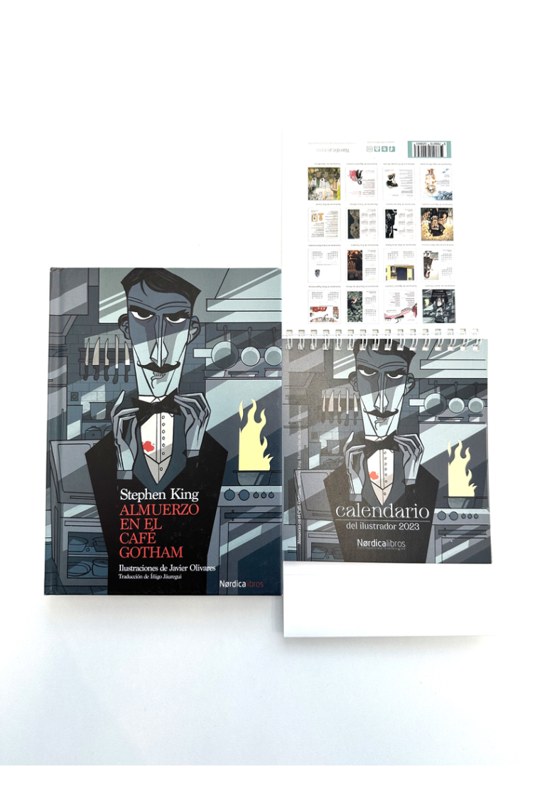 Pack Almuerzo en el café Gotham · Calendario del ilustrador 2023