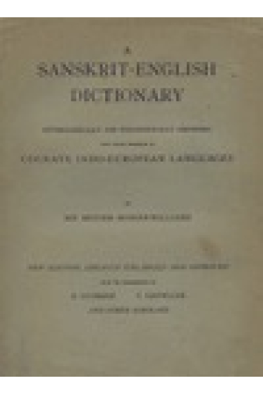 A sanskrit - english dictionary