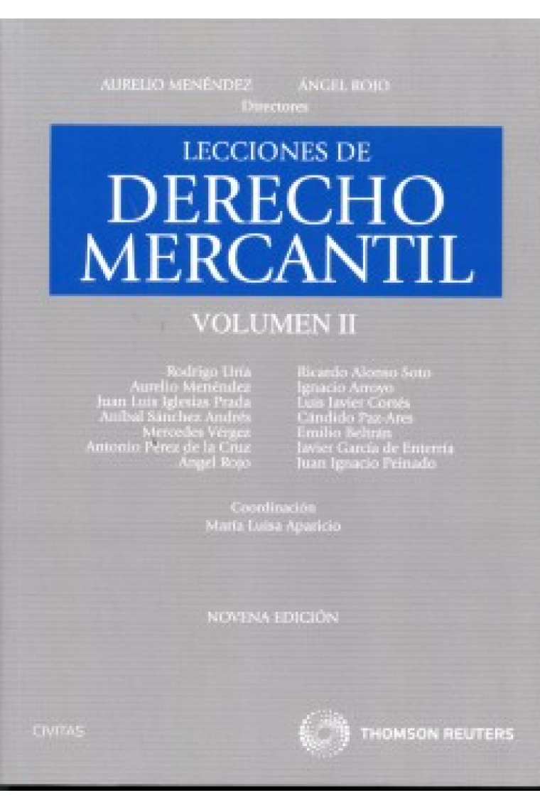 Lecciones de derecho mercantil Vol.II (9ª edc.)