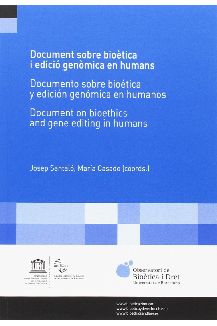 Document sobre bioética i edició genómica en humans / Documento sobre bioética y edición genómica en humanos