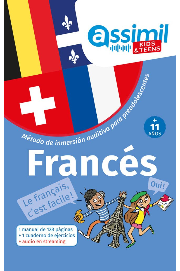 Francés + 11 años: 1 manual + 1 cuaderno de ejercicios + audio en streaming