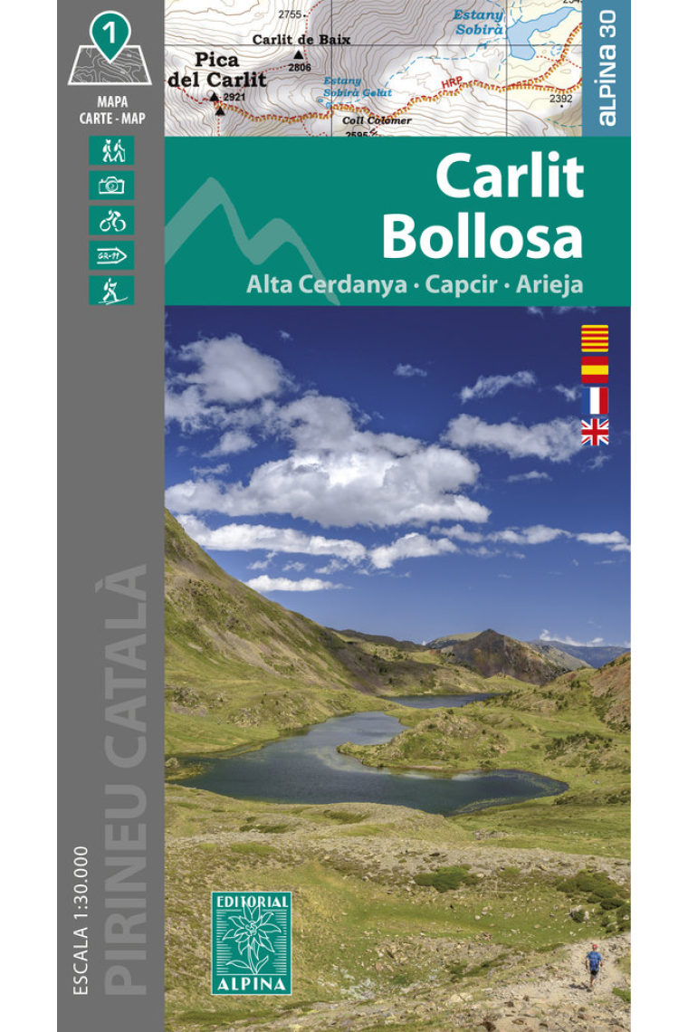 Carlit - Bollosa. Alta Cerdanya - Capcir - Arièja (mapa 1:30.000 + carpeta desplegable)