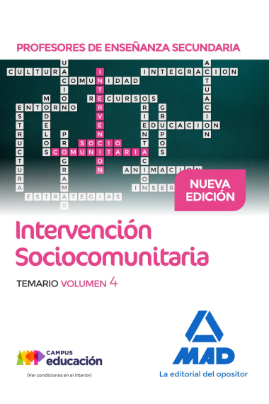 Profesores de Enseñanza Secundaria Intervención Sociocomunitaria. Temario volumen 4