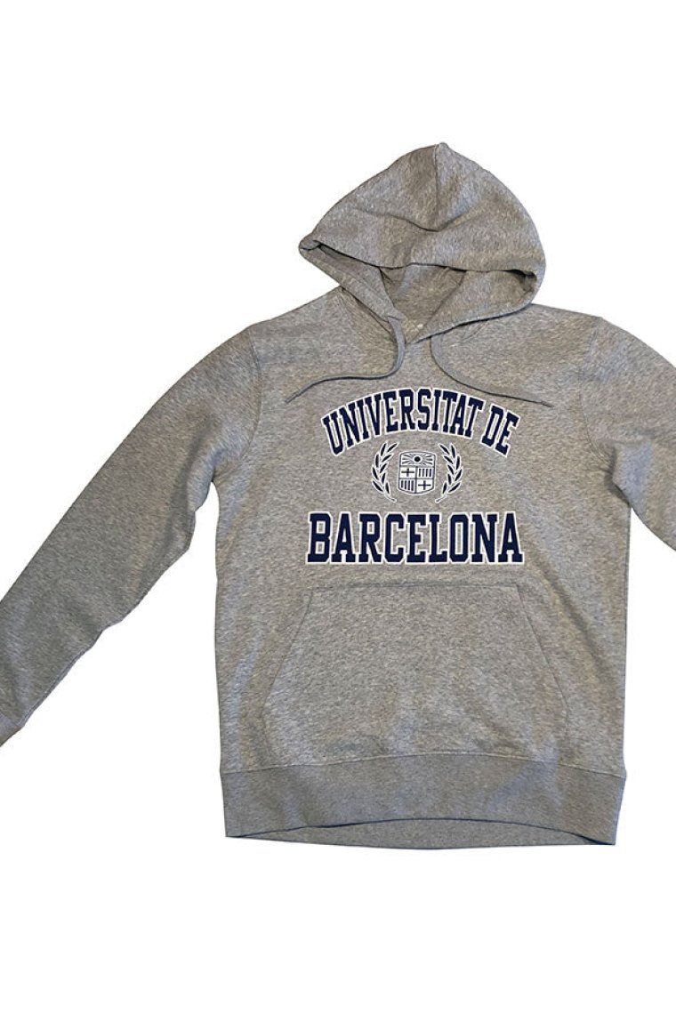 Dessuadora UB Gris Clar ECO Talla-L (Unisex) Universitat de Barcelona (ref 14.9)