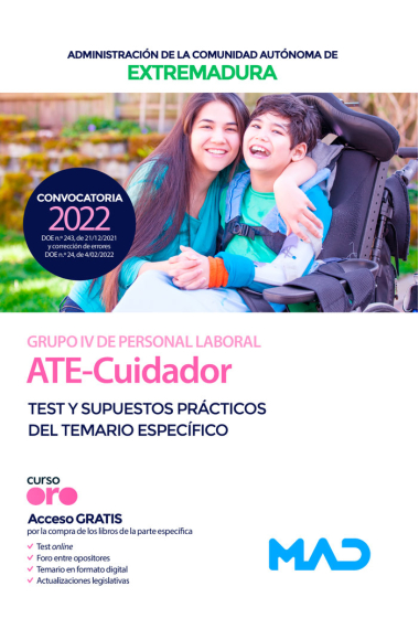 ATE CUIDADOR ADMINISTRACION COMUNIDAD AUTONOMA TEST Y SUPES